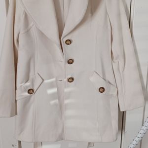 Michael Kors Winter white thigh-length wool coat.